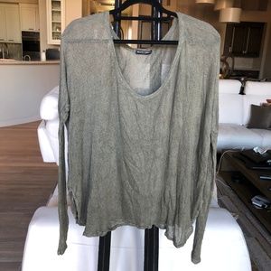 Brandy Melville Pullover Long Sleeve Fine Knit Top